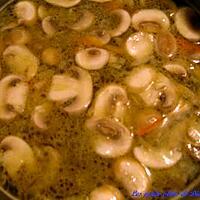 recette Soupe au poulet et champignons