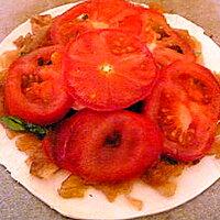 recette TARTE FINE OIGNON TOMATE ET BASILIC