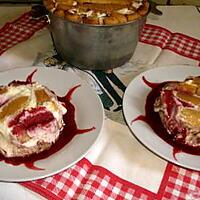 recette Charlotte au coulis de fruits rouges et chocolat.