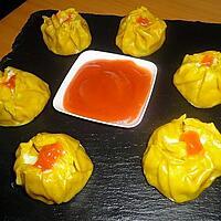 recette RAVIOLIS SIU MAI ET SA SAUCE AIGRE DOUCE