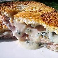 recette Croque fondant de roquefort au jambon