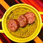 recette purée de pois cassés aux lardons et saucisses fumées