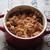 recette Crumble de pomme en mini cocotte