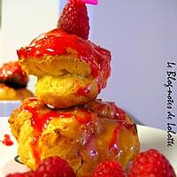 recette Religieuses framboises et nougat