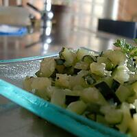 recette Brunoise de courgettes compotées à la coriandre