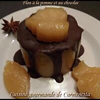 recette Flan à la pomme et au chocolat