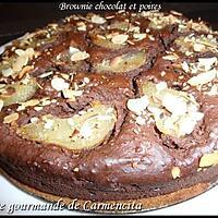 recette Brownie chocolat et poires