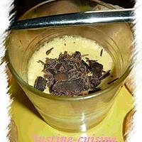 recette crème dessert à la vanille et ses copeaux de chocolat