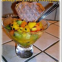 recette salade de fruits exotiques au miel