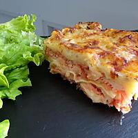 recette Lasagnes aux deux saumons et tomates concassées