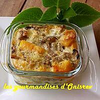 recette Gratin potimarron-champignons