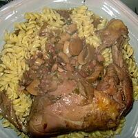 recette CUISSES DE POULET AU VIN ROUGE