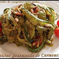 recette tagliatelles de courgettes sauce pesto