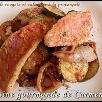 recette Poêlée de rougets et calamars à la provençale