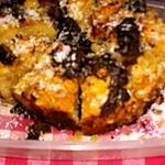 recette Gateau à la noix de coco,caramel /chocolat.