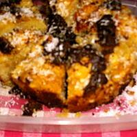recette Gateau à la noix de coco,caramel /chocolat.