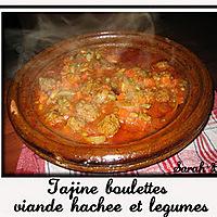 recette Tagine boulettes viande hachée & légumes