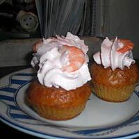 recette Cupcakes crevettes, chantilly au tarama