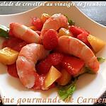 recette Salade de crevettes au  vinaigre de framboises