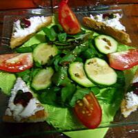 recette Toast Chèvre et Goyavier sur une Salade de Cresson