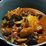 recette Curry de cabillaud et brocoli