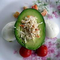 recette Avocat au crabe.