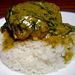 recette Poulet aux épinards à la Crème de Curry