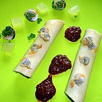 recette CANNELLONI COQUES-CAVIAR D'AUBERGINE