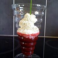 recette VERRINE BETTERAVE-FRAMBOISE AVEC SON NUAGE