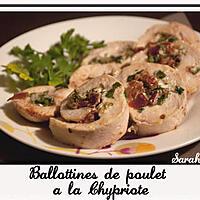 recette Ballottines de poulet à la Chypriote