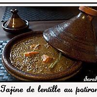 recette Tajine de lentilles au potiron