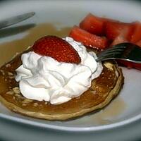 recette Pancakes Fraises chantilly sirop d'érable