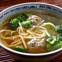 recette Soupe aux nouilles asiatiques et boulettes de bœuf
