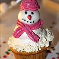 recette cupcake Bonhomme de Neige (Noël)