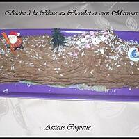 recette BUCHE CREME CHOCOLAT MARRON