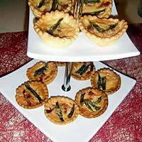 recette mini tartelettes aux asperges vertes et lardons