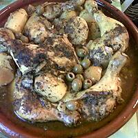 recette Tajine de poulet au citron confit et olives