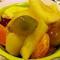recette Salade de fruits d'hiver au sirop allégé qui utilise le jus des fruits et juste 1 cuillère de miel