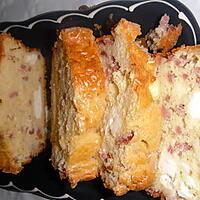 recette cake aux allumettes de lardons et kiri