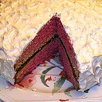 recette Gâteau rouge et glaçe au beurre