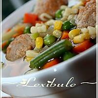 recette Soupe alphabet aux boulettes