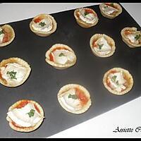 recette Tartelettes poivrons oignons chèvre