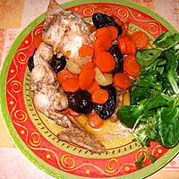 recette Râbles de lapin aux pruneaux et aux carottes
