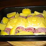 recette rouleaux de céleris au cheddar et ananas accompagné de pdt sautées