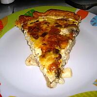 recette TARTE AUX CHAMPIGNONS ET AUX 3 FROMAGES