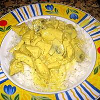 recette POULET CURRY-MASCARPONE