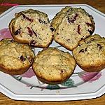 recette Muffins aux canneberges- citron et graines de pavot