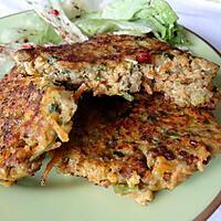 recette Galettes quinoa-lentilles-carottes-amandes-curry