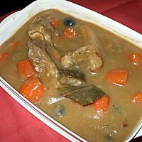 recette Tendrons de veau à la bière.....avec ses carottes et ses olives noires....