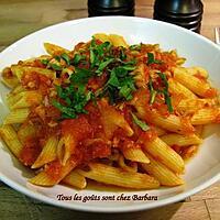 recette Penne sauce au thon (penne al tonno)